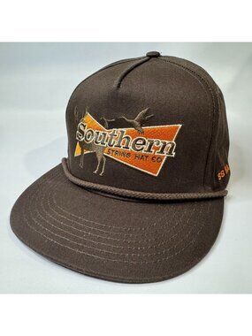 Southern String Hat Co November 2025 Deer Duck Brown Rope Snapback Hat
